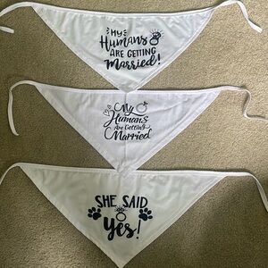Dog bandanas: My Humans Are Getting Married & She Said Yes